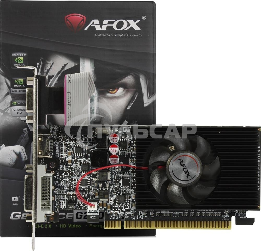 Видеокарта AFOX AF210-512D3L3-V2 PCIE16 G210 512MB GDDR3 64bit VGA DVI HDMI RTL
