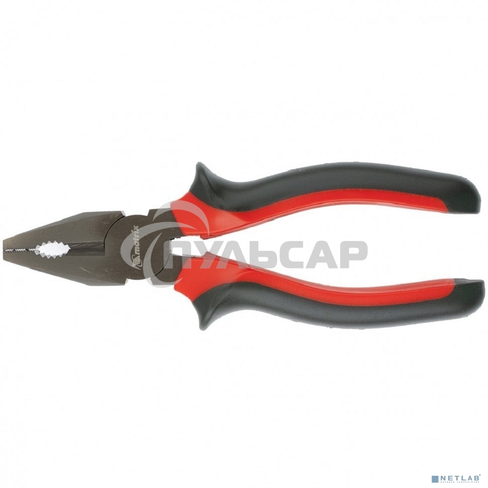 Плоскогубцы Matrix черный Nickel, 160 мм, комбинированные, двухкомпонентные рукоятки