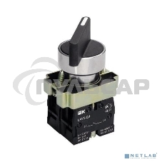 Переключатель LAY5-BJ33 на 3 полож. черный I-O-II дл. ручка ИЭК BSW70-BJ-3-K02