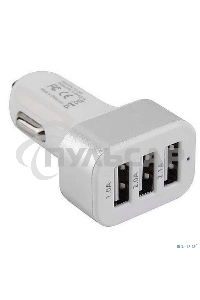 Адаптер питания Cablexpert MP3A-UC-CAR17, 12V->5V 3-USB, 2.1/2/1A