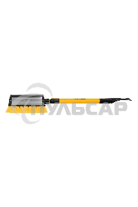 Щетка-сметка для снега со скребком Denzel, телескоп, поворотная голова, водосгон, 900-1200 мм 55308