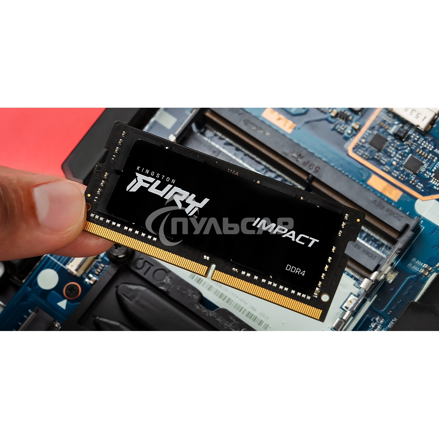 Оперативная память Kingston Fury Impact, DDR5, 8Gb (1x8Gb), 4800MHz, CL38 SO-DIMM