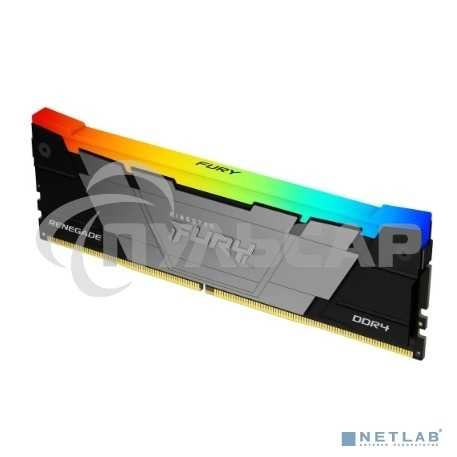 Оперативная память Kingston Fury Renegade, DDR4, 64Gb (2x32Gb), 3600MHz, CL18, DIMM, радиатор, RGB, черный/серебристый