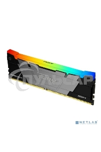 Оперативная память Kingston Fury Renegade, DDR4, 64Gb (2x32Gb), 3600MHz, CL18, DIMM, радиатор, RGB, черный/серебристый