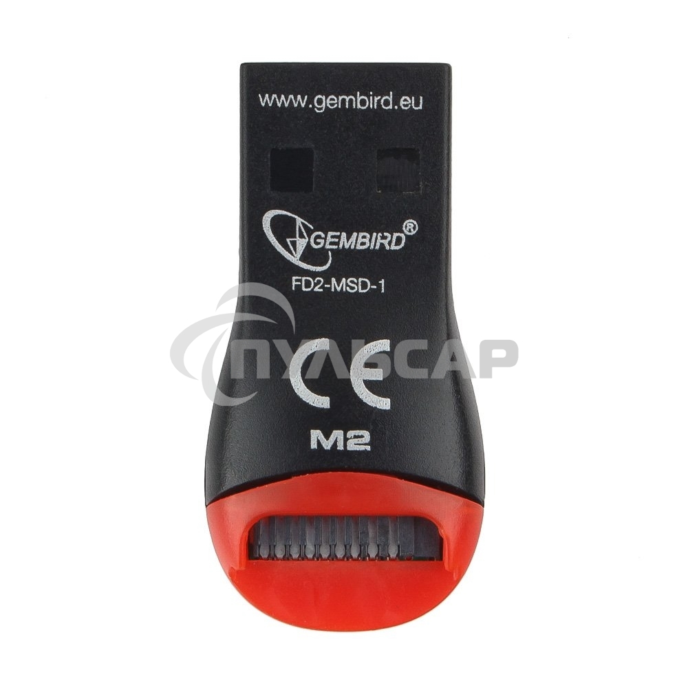 Картридер внешний USB 2.0 Gembird, для считывания MicroSD карт, блистер