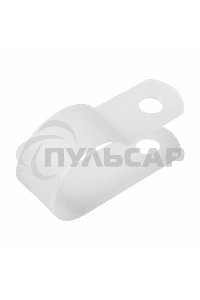 Кабельная скоба под винт Rexant 16 мм, белая, упаковка 50 шт.