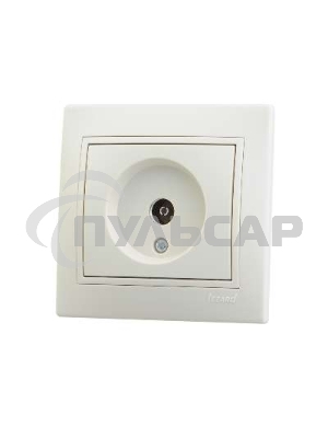 Розетка LEZARD 701-0303-130серия скр.проводки Мира ТВ оконечная кремовый со вст.