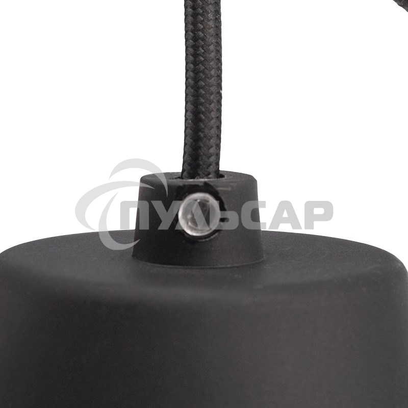 Патрон E27 силиконовый со шнуром 1 м черный Rexant