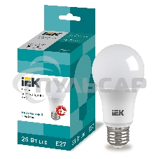 Лампа cветодиодная LED A80 шар 25Вт 230В 4000К E27 Iek LLE-A80-25-230-40-E27