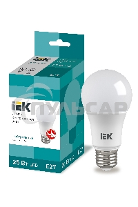 Лампа cветодиодная LED A80 шар 25Вт 230В 4000К E27 Iek LLE-A80-25-230-40-E27