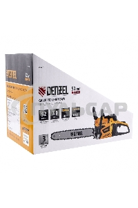 Пила цепная бензиновая DS-5218, шина 45 см, 52см3, 3 л.с., шаг 0,325, паз 1,5 мм, 72 зв Denzel