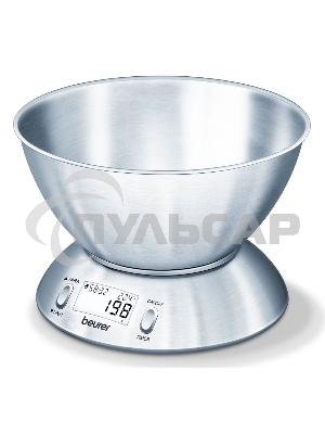 Весы кухонные электронные Beurer KS54 макс.вес:5кг серебристый