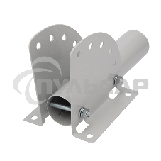 Кронштейн для консольного светильника КР-3.1 накладного монтажа или под бандажную ленту с переменным углом серый (сталь 2 мм, 230х150х150, Ø 57) Rexant