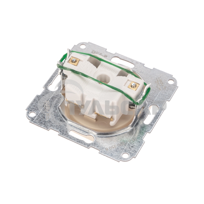 Розетка 1-ая DEA керамика б/з с/у 10А мех. Беж KRANZ (1/10/120)