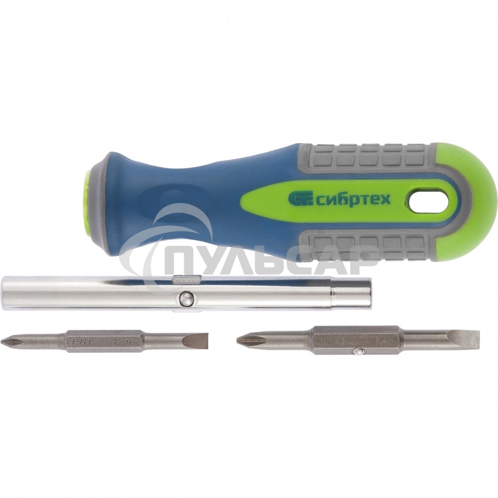 Отвертка СИБРТЕХ комбинированная SL5,0 / Ph1, SL6,0 / Ph2 Сибртех 13377