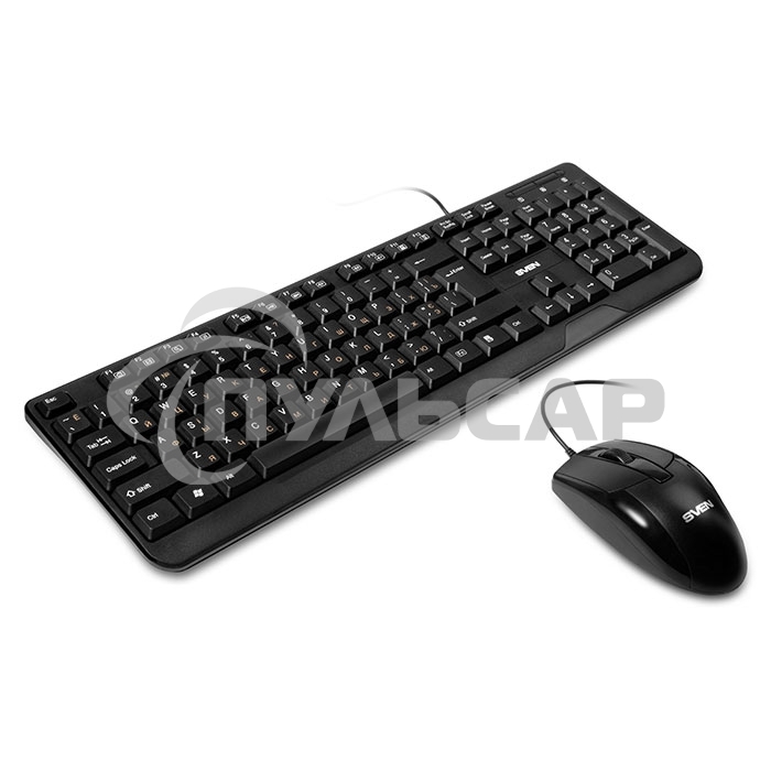 Комплект клавиатура + мышь SVEN KB-S330C черный (104+12Fn)+3кл, 1200DPI)