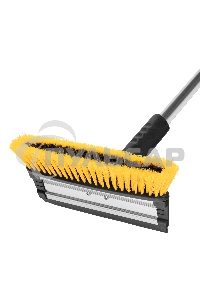 Щетка-сметка для снега со скребком Denzel, телескоп, поворотная голова, водосгон, 900-1200 мм 55308