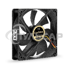 Вентилятор для корпуса ExeGate ExtraSilent ES12025S3PM черный, 120 мм, 1350 об/мин, 23 дБ, 3 pin