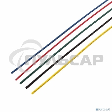 Термоусаживаемые трубки Rexant 3,0/1,5 мм, набор пять цветов, упаковка 50 шт. по 1 м