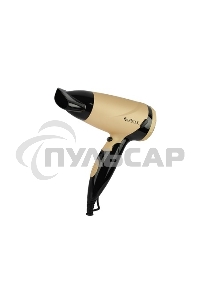 Фен Centek CT-2209 BLG черный/золотой перламутр 1600Вт, складная ручка, концентратор