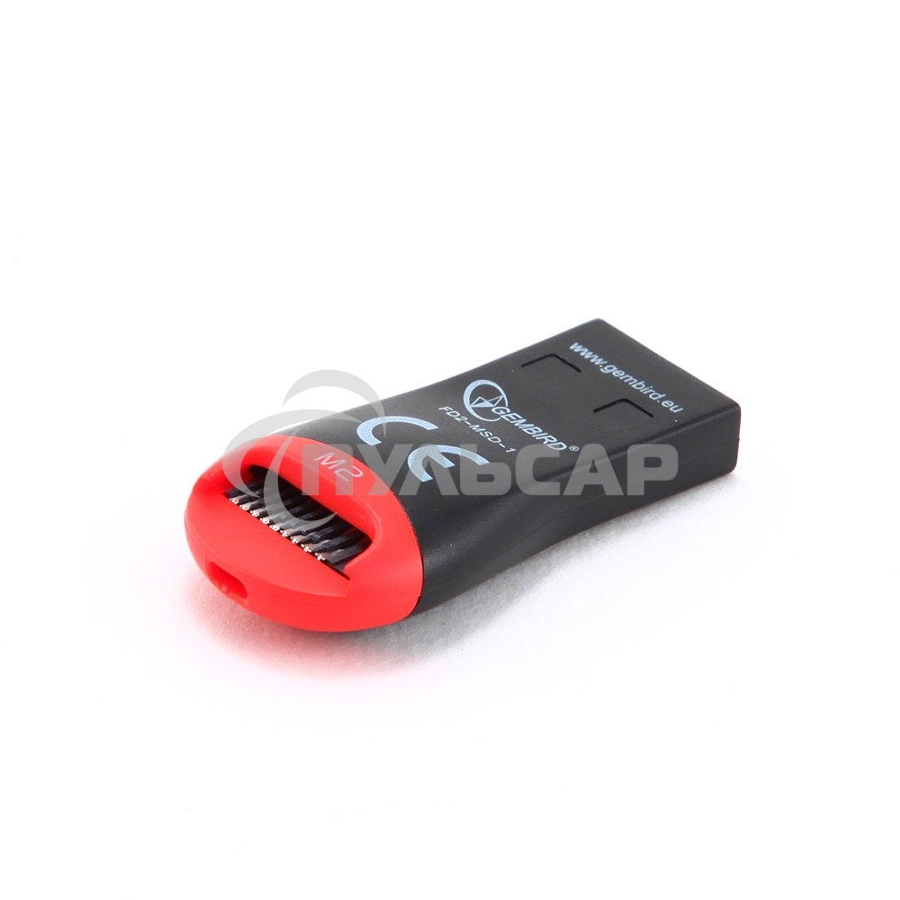 Картридер внешний USB 2.0 Gembird, для считывания MicroSD карт, блистер