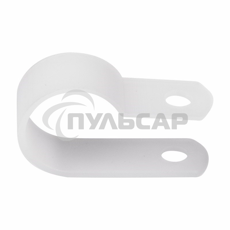 Кабельная скоба под винт Rexant 16 мм, белая, упаковка 50 шт.