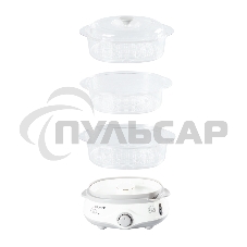 Пароварка Endever Vita-170, белый/серый, мощность 1000 Вт, объем 11 л