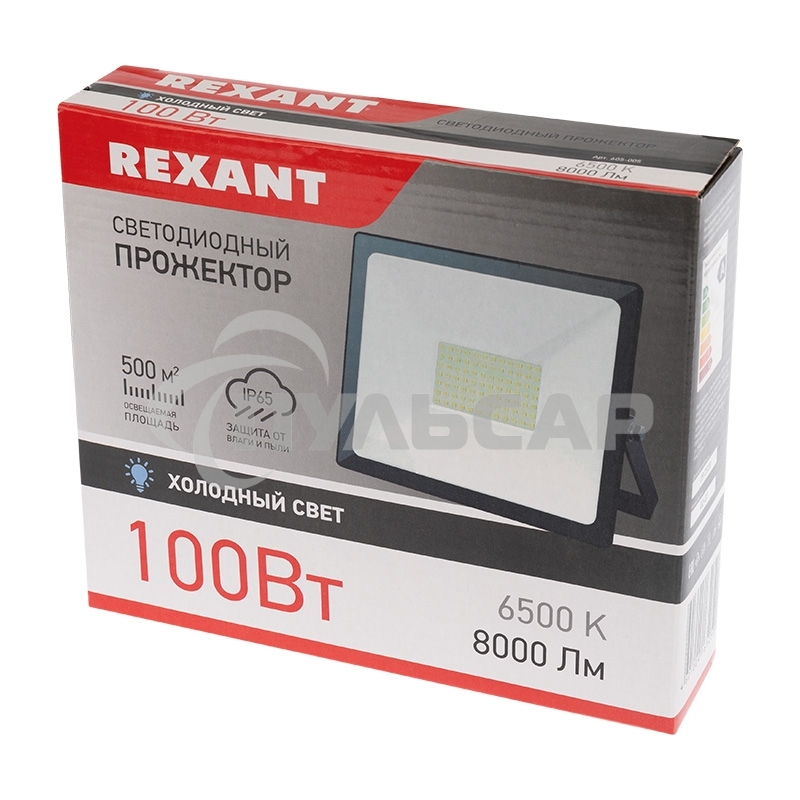 Прожектор светодиодный Rexant 605-005 100 Вт 200–260В IP65 8000 лм 6500 K холодный свет