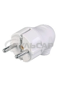 Вилка Iek EVP11-16-01-K01 ВПу11-01-Ст разборная угловая с з/к 16А белая