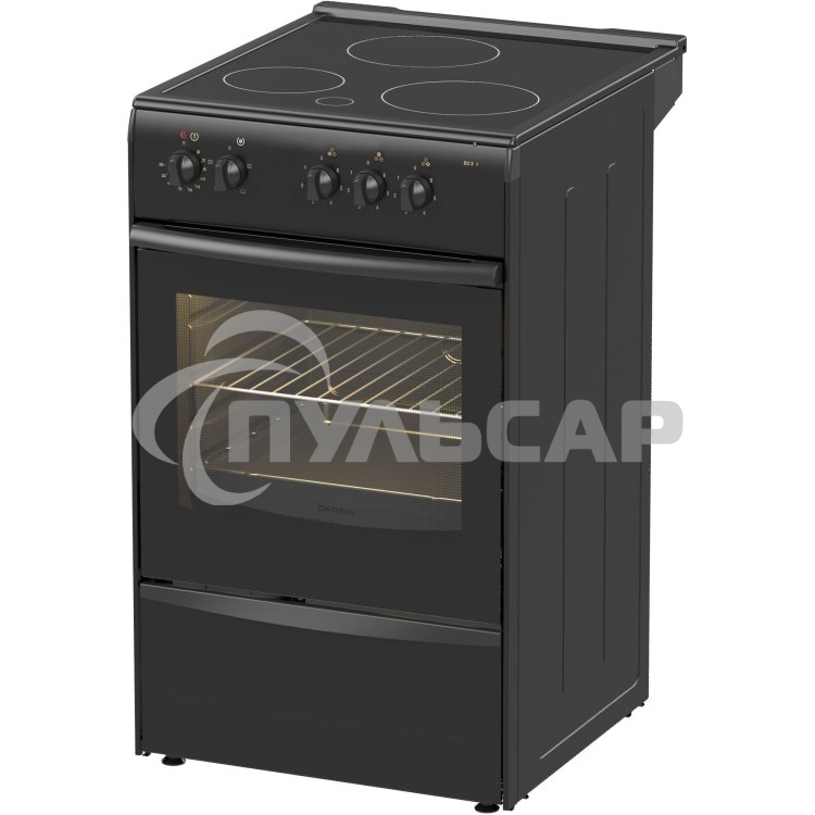 Плита электрическая Darina 1B EC 331 606 At антрацит/черный, конфорок 3 шт, духовка 50 л, 50 см x 85 см x 56 см