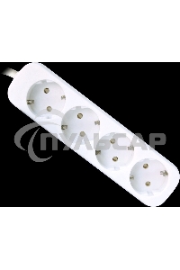 Удлинитель Defender E450 белый 5.0 м, 4 розетки 