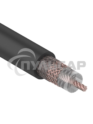 Кабель коаксиальный Rexant RG-213, 50 Ом, Cu/Cu, 96%, бухта 100 м, черный