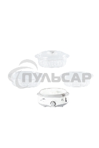 Пароварка Endever Vita-170, белый/серый, мощность 1000 Вт, объем 11 л