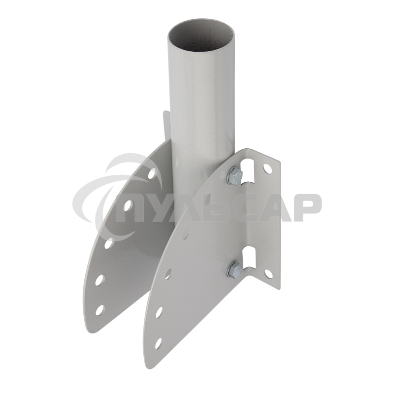 Кронштейн для консольного светильника КР-3.1 накладного монтажа или под бандажную ленту с переменным углом серый (сталь 2 мм, 230х150х150, Ø 57) Rexant