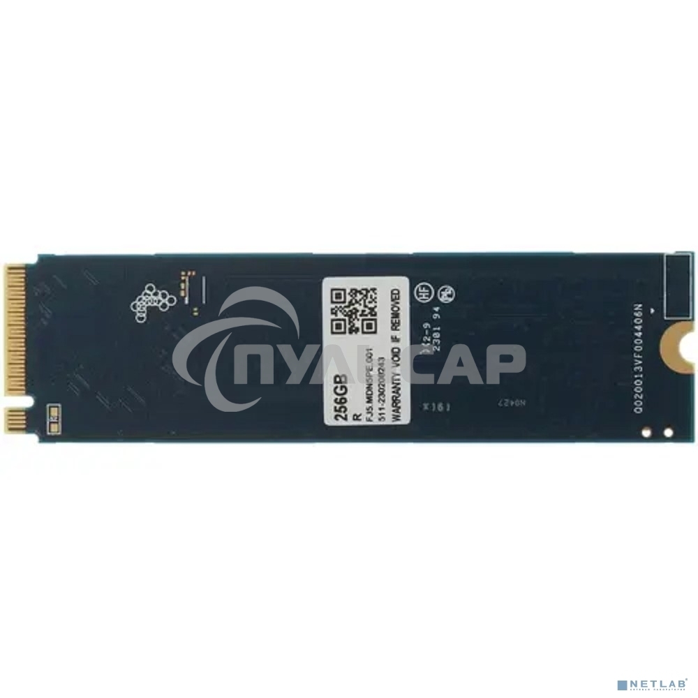 Накопитель SSD Apacer AS2280P4, 256Gb, M.2 2280, PCIe 3.0 x4, NVMe, R/W 2100/1300