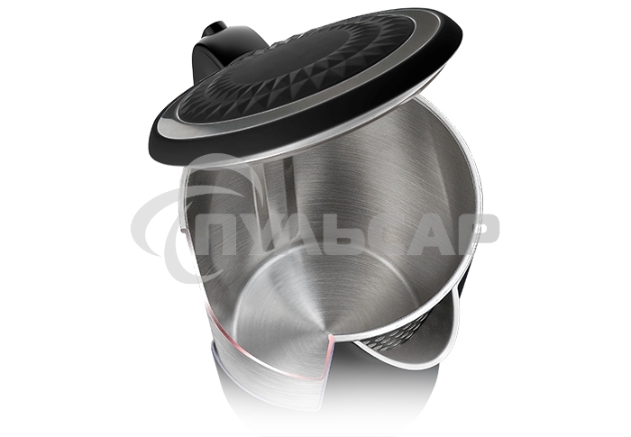 Чайник электрический Centek CT-0020 черный металл 1.7л, 2200W, бесшовная колба, двойные стенки