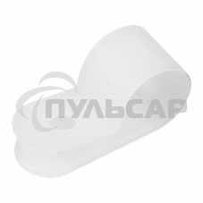 Кабельная скоба под винт Rexant 12 мм, белая, упаковка 50 шт.