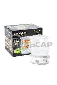 Пароварка Endever Vita-170, белый/серый, мощность 1000 Вт, объем 11 л