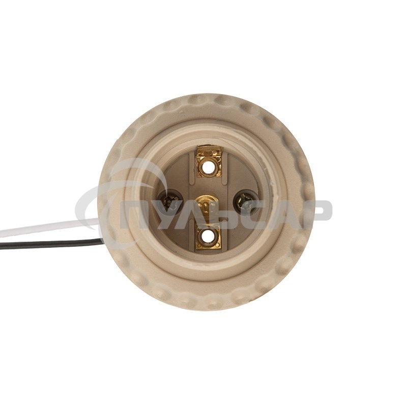 Патрон E27 с проводом 20 см белый Rexant