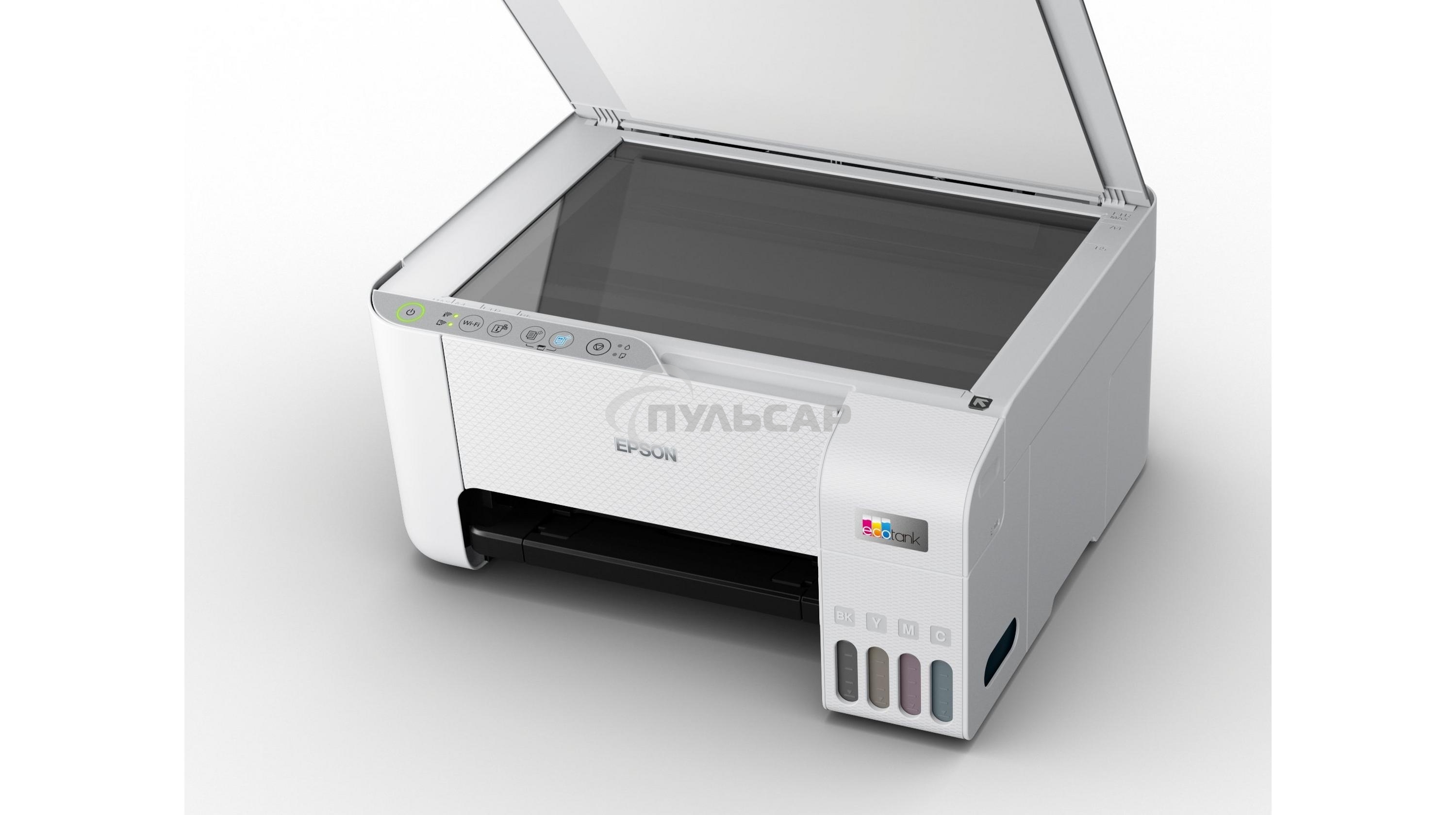 МФУ струйное Epson L3256 (C11CJ67407/C11CJ67414/C11CJ67421/C11CJ67519/C11CJ67504/C11CJ67524/C11CJ67516), A4 цветное, печ. до 10 стр/мин. (ч/б) до 5 стр/мин. (цвет), 1440 x 5760 dpi (печать) 1200x2400dpi (скан.), USB, Wi-Fi