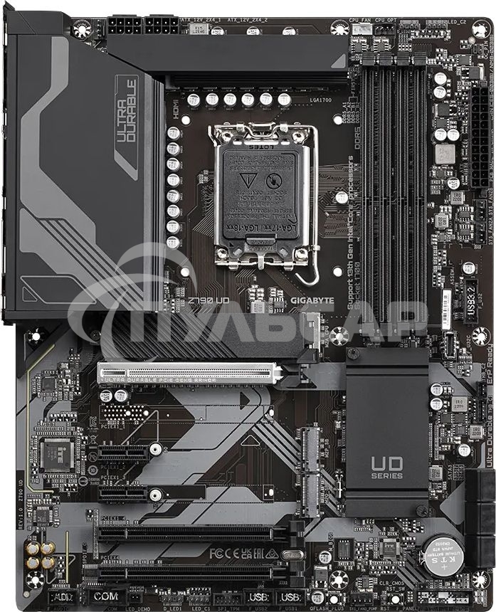 Материнская плата Gigabyte Z790 UD, LGA 1700, Intel Z790, 4xDDR5, 6xSATA, 3xM.2, 1xPCI-E 5.0 x16, 1xPCI-E 4.0 x4, 1xPCI-E 3.0 x1, 1xHDMI, 1xDP, 1x 2.5Gb LAN, 4xUSB-A 2.0, 4xUSB-A 3.2 Gen 1, 1xUSB-A 3.2 Gen 2, 1xUSB-C 3.2 Gen 2x2, 7.1, ATX