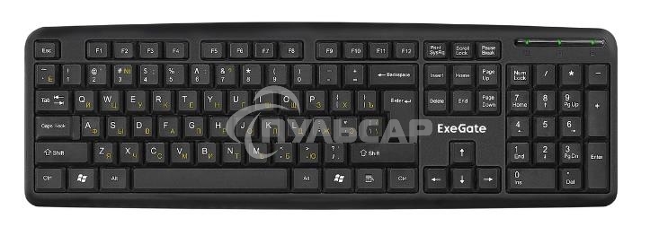 Клавиатура проводная ExeGate LY-331, USB, черный