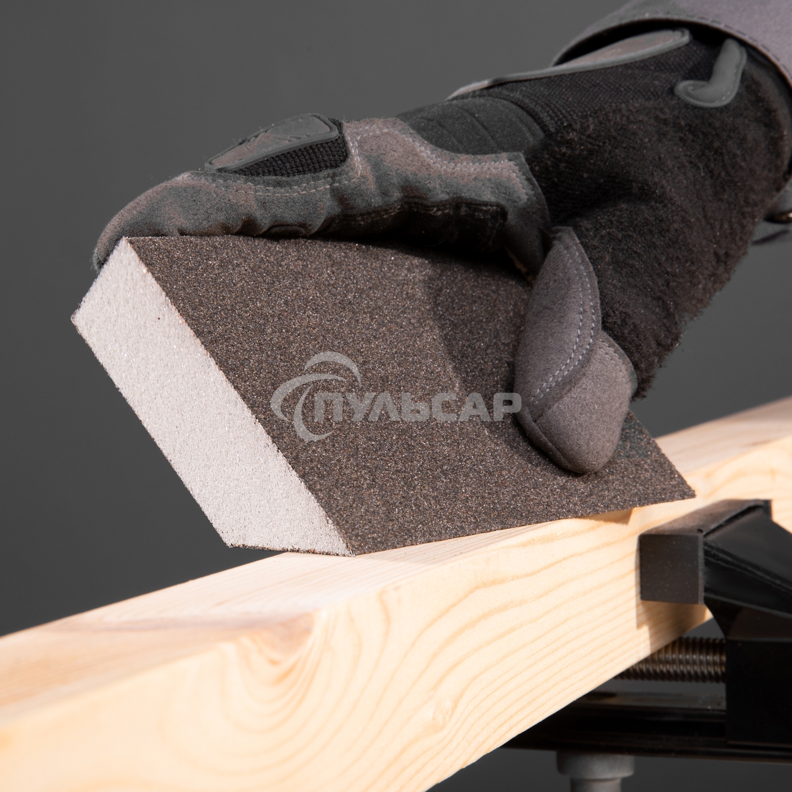 Губка для шлифования Matrix, 120 х 90 х 25 мм, трапеция, мягкая, P 60