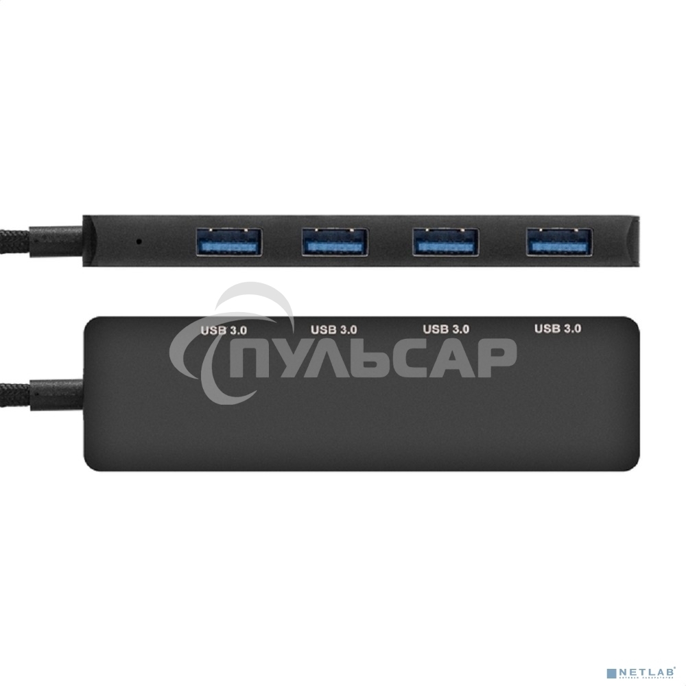 Хаб USB (концентратор) 4-в-1 ExeGate DUB-4C/3 (кабель-адаптер USB Type C --> 4xUSB3.0, Plug&Play, черный)
