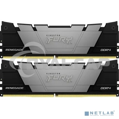 Оперативная память Kingston Fury Renegade, DDR4, 64Gb (2x32 Gb), 3200 MHz, CL16, DIMM, с радиатором, черный