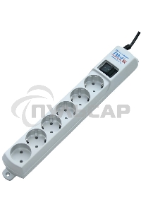 Сетевой фильтр ZIS Pilot S, 6 розеток, 3м, белый, Pilot S3M