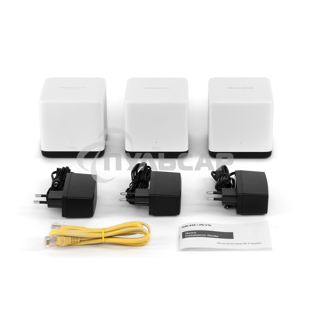 Система Mercusys MESH AC1900 Whole Home Mesh Wi-Fi System, 3× Internal Antennas, 3×Gb ports (WAN/LAN) (2-pack)