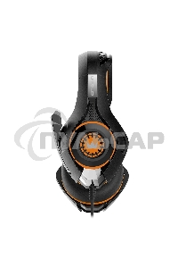 Наушники CROWN CMGH-102T Black&orange (Подключение USB, встроенная аудио карта, Частотныи диапазон: 20Гц-20,000 Гц,Кабель 2.1м,Размер D 250мм)