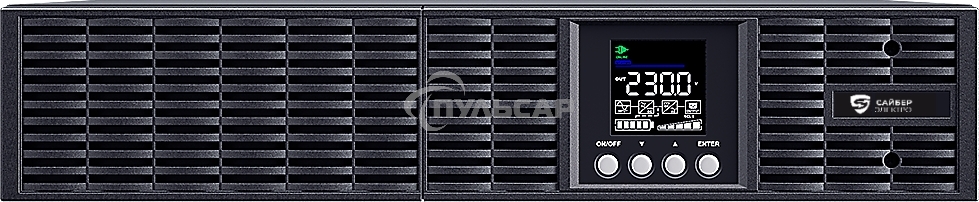 Источник бесперебойного питания UPS Сайбер Электро ЭКСПЕРТ-2000Р Онлайн, Стойка/Напольный