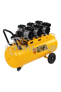 Компрессор безмаслянный малошумный DLS 1800/100,1800 Вт, 3х600, 100 л, 345 л/мин Denzel